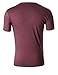 FLATSEVEN Men's Slim Fit Casual Short Sleeve Henley T Shirt (THS100) Wine, L