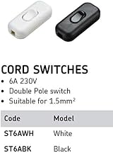 Knightsbridge ST6AWH Knightsbridge 6A DP Inline Cord Switch White view 2
