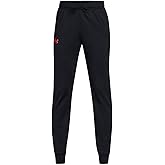 Under Armour Boys Brawler 2.0 Tapered Pants, (003) Black/Racer Red/Racer Red, Small