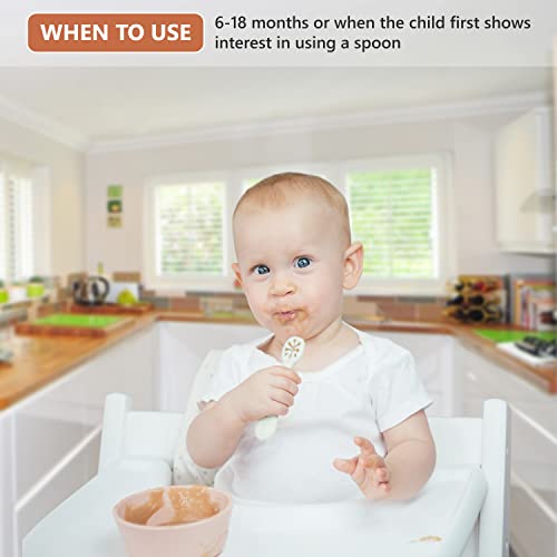 LOLLYY BabyLed Weaning Silicone Spoons 3Pack First Stage Self