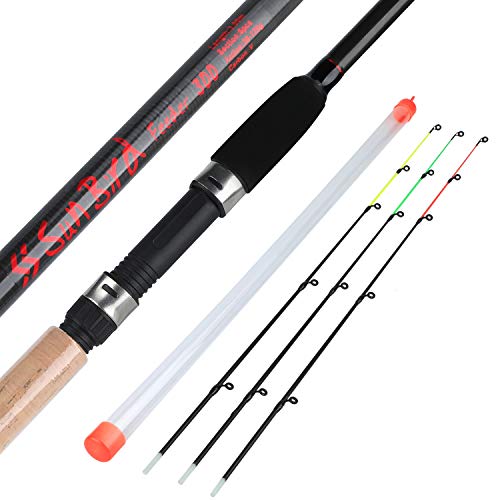 Sougayilang Feeder Rute mit 3 Spitzen Protable Angelrute Spinnerei Casting Reiserute Vollsortiment Action Karpfen – Bild 3