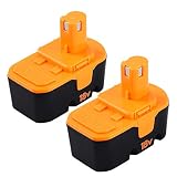 18V 3.6AH for Ryobi Battery Replacement Ryobi ONE+ P100 P107 P108 P122 P104 P105 P102 P103 2-Packs GERIT BATT