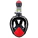 W WSTOO Mask Fins Snorkel Set,Snorkeling Gear for Adults,Full Face Snorkel Mask & Adjustable Swim Fins,Dry Top System Anti-Fog Anti-Leak