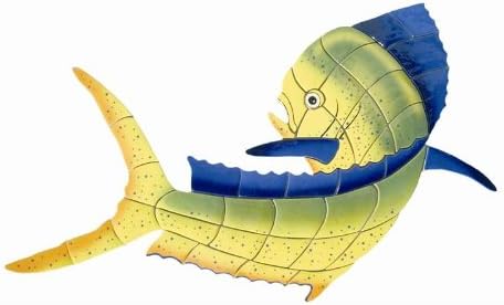 Ceramic Mahi Mahi Upward Small Mosaic