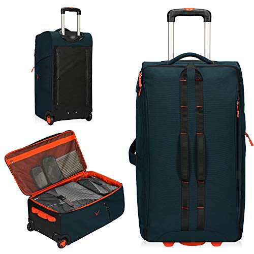 Hynes Eagle Carry on Luggage Rolling Wheeled Duffel Bag Softside