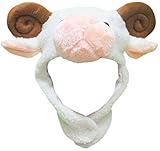 Animal Clothing White Goat Sheep Warm Hat Polyester Unisex Children Costume
