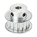 uxcell Aluminum XL 15 Teeth 6.35mm Bore Timing Belt Idler Pulley Flange Synchronous Wheel for 10mm Belt 3D Printer CNC