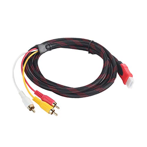 Smartlove1P 1.5M HDMI-Male to 3 RCA Video Audio AV Cable Cord Adapter for Digital HD TV