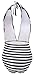 BESUMA Women One Piece Bathing Suits Backless Bikini Bather Swimsuit High Waisted Pin Up Swimwear
