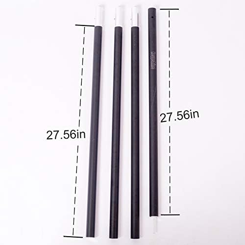 Heypshine Tarp Pole, Aluminum Alloy Tent Poles Accessories for Backpacking Shelters, Collapsible Lightweight Poles Headroom Canopy Porch Awning Sun Sails Support