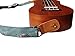 MUSIC FIRST Original Design Vintage Style “Plum Flowers” Soft Canvas & Genuine Leather Ukulele Strap Ukulele Shoulder Strap