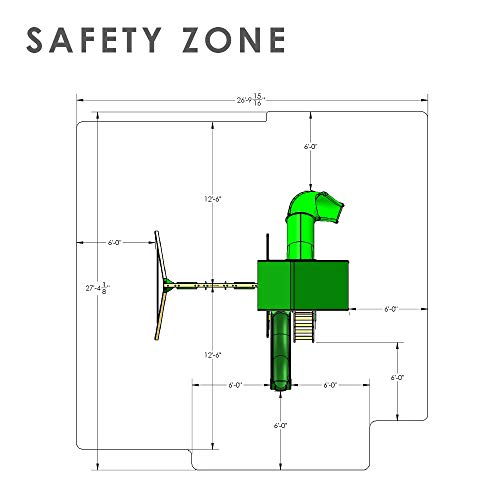 Gorilla Playsets 011073Y Outing Wood Swing Set with Green Vinyl Tarp & Twisted Tube Slide
