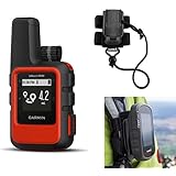 Garmin inReach Mini (Orange) Satellite Communicator Bundle with Hiking Backpack Tether | Belt, Carabiner Clip | Hiking GPS, Small, Rugged, Waterproof, GEOS Emergency Response