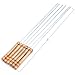 JOHOUSE Barbecue Skewers, 48 PCS Barbecue String with Wooden Handle BBQ Stick Needles Outdoor Camping Outings Cooking Tools