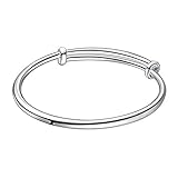 GUIJI Bracelet 999 Fine Jewellery Sterling Silver Bangles Size Adjustable Lady Women Jewelry Box