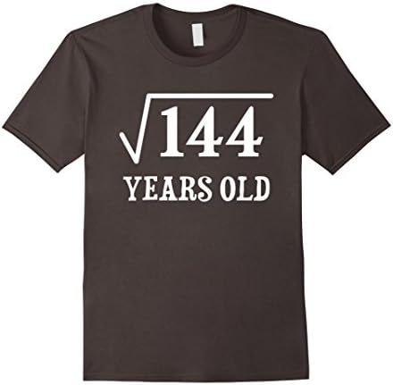 Mens Square Root of 144 12 yrs years old 12th birthday T-Shirt Small Asphalt