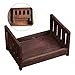 Newborn Props Photography Bed Baby Photo Small Wooden Posing Baby Photography Props Bed Baby Photo Studio Props for Photo Home Accessories (Coffee)