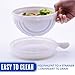 [2-PACK] White/Green Salad Cutter Bowl Set - 4 In 1 Multi-Functional- Make Your Salad in 60 Seconds with this Fast & Easy To Use Salad Chopper, Cutting Board, Strainer & Bowl (White)