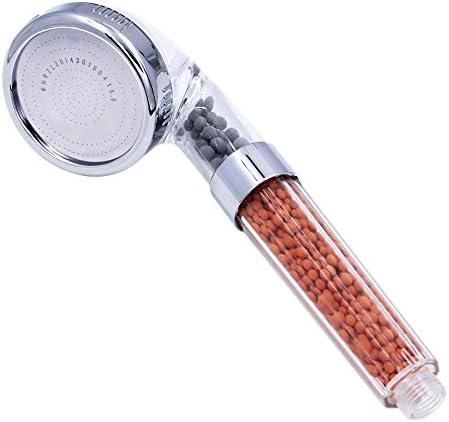 Detachable High Pressure Hand Held Shower Head Filter - Water Saving Ionic Beads Filtration for Dry Skin and Hair