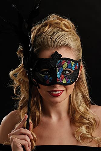 JJMS Trading Ltd Masquerade Masks For Women, Great For Masquerade Balls, Venetian Mask Parties, Chose From 4 Colours (Blue Purple Green)