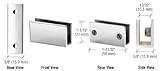 C.R. LAURENCE EH38 CRL Chrome Long Set Screw Clamp