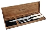 Wusthof Classic Ikon Creme Carving Set with Walnut Case
