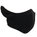 Reversible Fleece Ear Nose Warmer Half Face Mask Facemask Facial Mask, 46 x 26 cm(L X W) Black