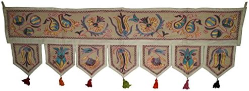 Indian Handmade Door Hanging Topper Toran Home Decorative Embroidered Window Valence Wall Hanging Size 39 x 14" inch