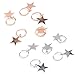 Polytree 10Pcs Women's Girl's Cute Shiny Star Hair Rings Hair Clips for Braids Plaits