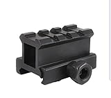 Tactical Picatinny Weaver Short See-Thru Mount with 1 Inch Height, 3 Slots Mini Raiser Slots by Golden Eye Tactical (Electronics)