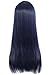 EZ2WORLD HOT! Narutos Shippuden Hinata Hyuga Blue&Black Mixed Cosplay Wig 80cm