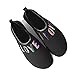 Men and Women Slip-On Water Shoes Lightweight Barefoot Quick-Dry Aqua Yoga Socks For Outdoor Beach Sports(ZM/Black,38/39EU)