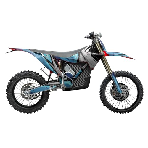 Stark Varg MX 2023-2025 Graphics Kit Wrap - Polygon Grunge Blue - Varg MX Skin…