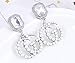 Women's Fashionable Pearl Earrings, Alloy Letters G and F Earrings (GG-Silver)