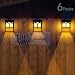 Solar Deck Lights, Led Outdoor Garden Decorative Wall Mount Fence Post Lighting, 6 Packs primary