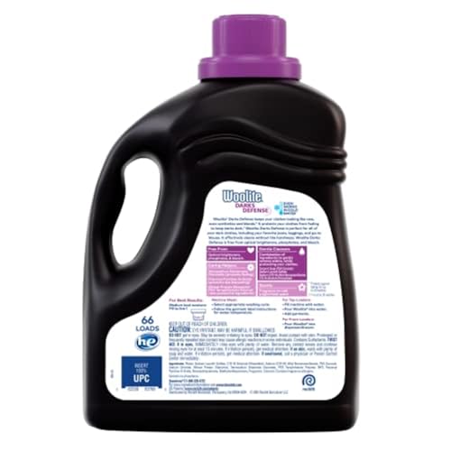 WOOLITE DARKS DEFENSE LIQUID LAUNDRY DETERGENT, LIGHT FRESH SCENT, 66 LOADS, 100 FL OZ
