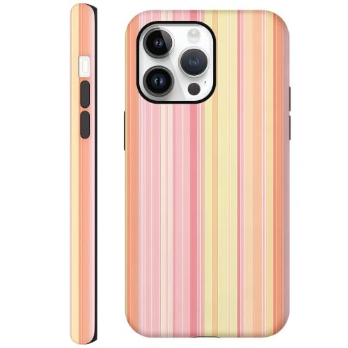 Aleviker Orange Yellow Vertical Striped Case for iPhone 16 Pro Max at Amazon