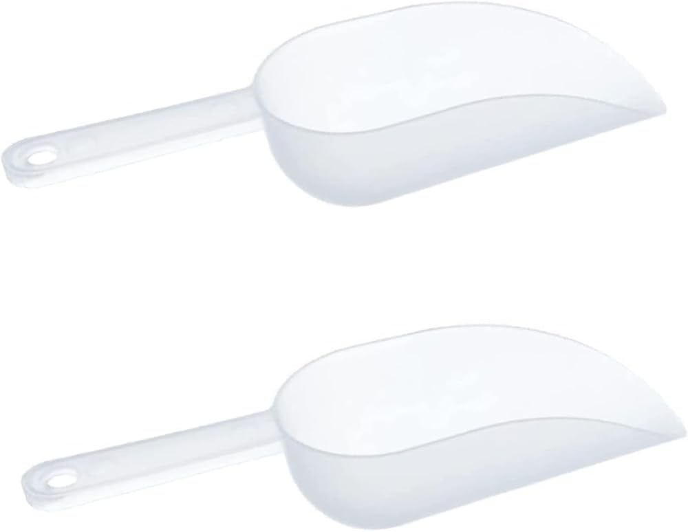JEOPKO Kitchen Plastic Ice Scoop 2PCS Candy Popcorn Spoon