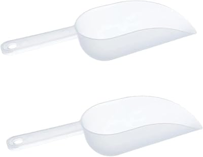 JEOPKO Kitchen Plastic Ice Scoop 2PCS Candy Popcorn Spoon