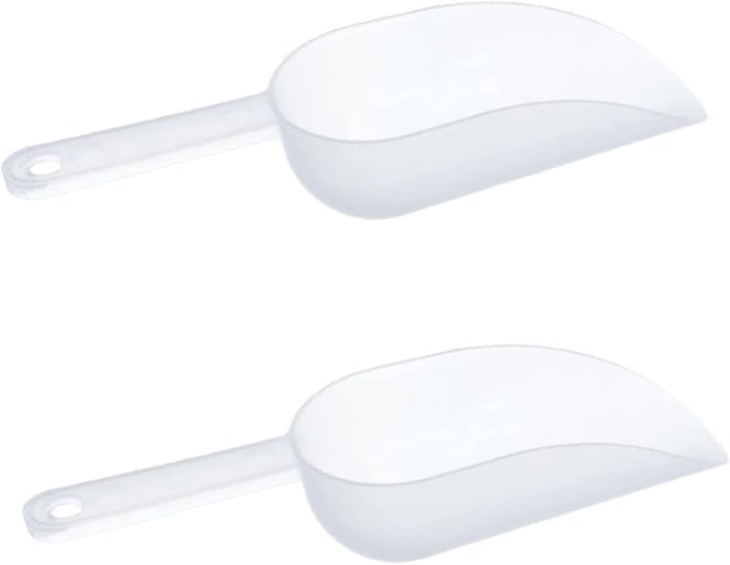 JEOPKO Kitchen Plastic Ice Scoop 2PCS Candy Popcorn Spoon