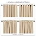 PONY DANCE Blackout Window Treatments - Heavy-Duty Soft Back Loop/Rod Pocket Draperies for Home Decor Energy Saving Noise Reducing for Kids' Room, W 42 x L 54 Inches, Biscotti Beige, 2 Panels