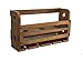 SODUKU Wall Mounted Wooden Wine Rack 5 Wine Bottles and 4 Stem Glasses Holder Wine Cork Storage Rack