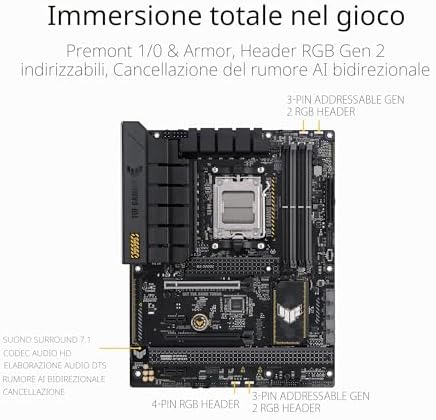 TUF GAMING B650-PLUS, Scheda Madre AMD ATX, Slot DDR5, Nera