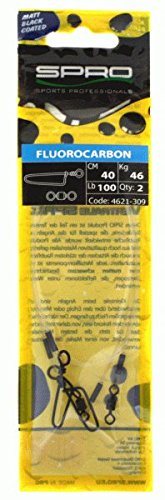 Spro Matt Black Fluorocarbon Leader Vofach 40 cm 46kg