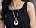 Long Sweater Chain Necklace,Hemlock Women Crystal Butterfly Necklaces Jewelry Sweater Chain Necklaces (Silver)