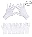 TWY 6 Pairs L Size White Cotton Cosmetic Gloves Work Gloves Hand Spa Gloves for Moisturizing