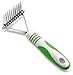 Andis 66050 De-Matting Rake with 10 Blades - Grooming Brush with Safety Edges & Promotes Healthy Skin & Coat - Non-Slip Handle, De-Shedding & Perfect for Long-Haired Breeds, Green, 7.5