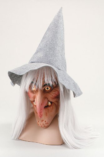 Witch Overhead Mask With Hat & Hair