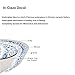 YALONG 20 Ounce Deep Soup Asian Bowls Set of 4, 6 Inch Ceramic Cereal Bowls Set of 4 Blue and White Patterns Serving Pasta Salad Rice Noodle Japanese Bowls Microwave Dishwasher Safe for Gift