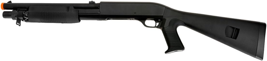 Double Eagle Pump Action Tri-Shot Spring Powered Airsoft Shotgun - High Power 3 Shot Burst